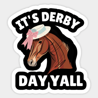 Funny Derby Day Horse Racing Party Sticker